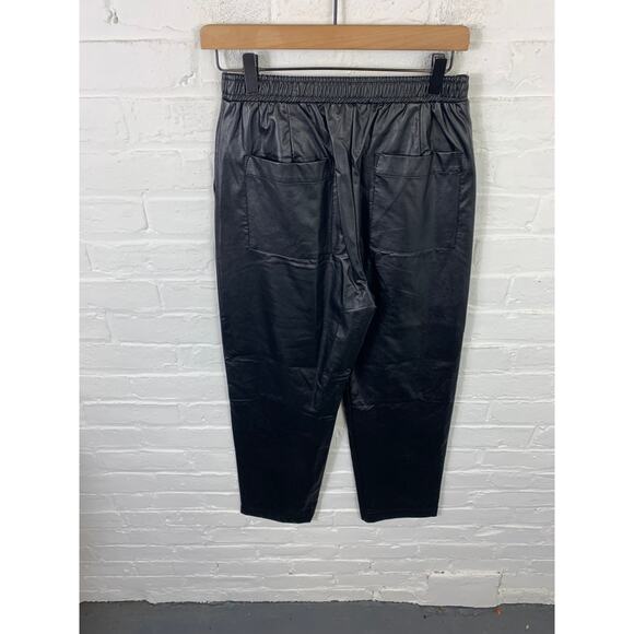 Fifteen Twenty Women's Fauc Leather Straight Ankle Pant Pull-On Black Size S - Picture 3 of 4